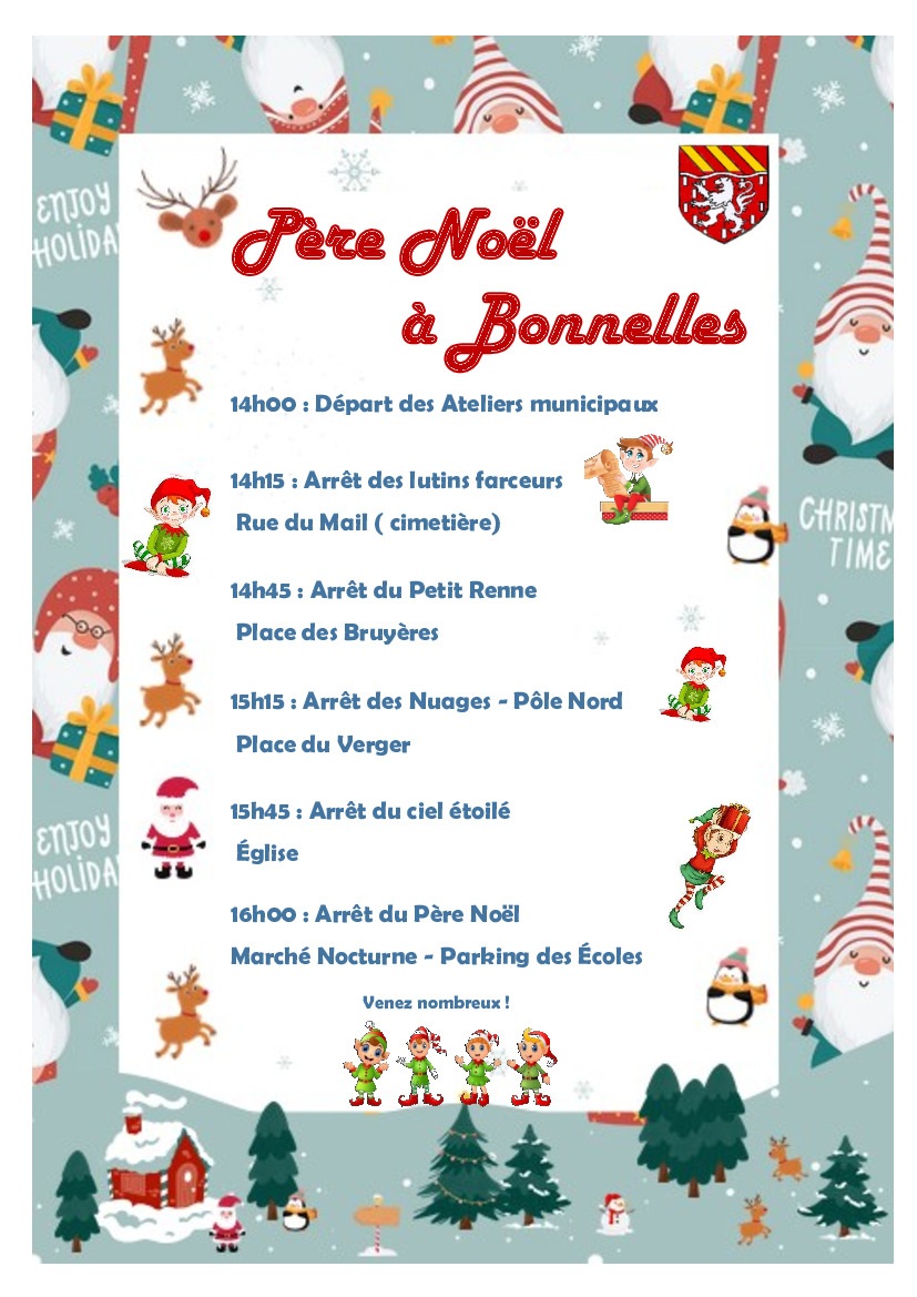 Arrivée du Père Noël à Bonnelles